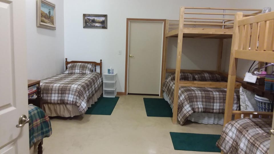 Ground Floor bedroom: 1 double bed, 4 single beds
