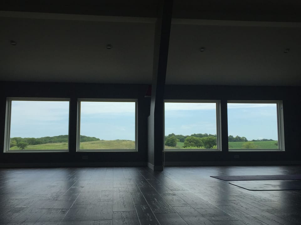 Wonderful views from the yoga loft - 360 degrees of windows 