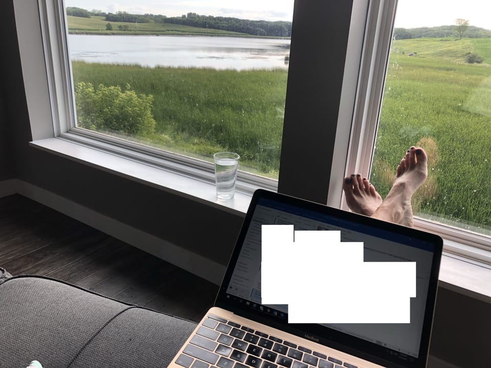 The hay loft is a great place to "work remotely" 