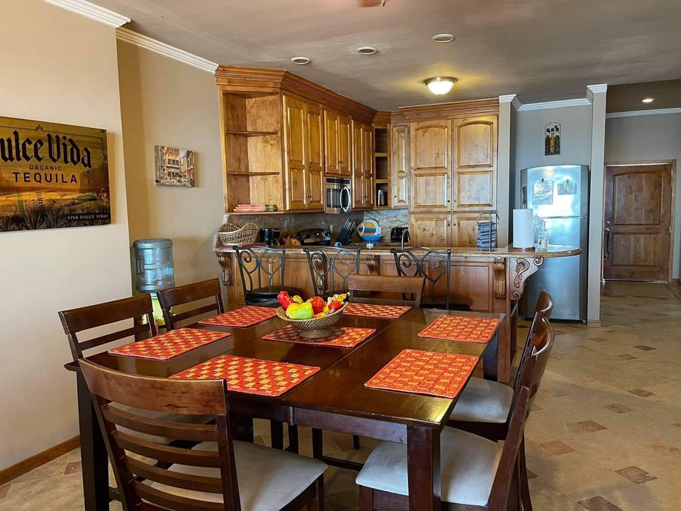 Dining area and bar upstairs