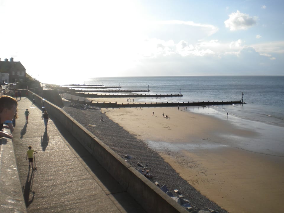 Sheringham sandy beach at low tide