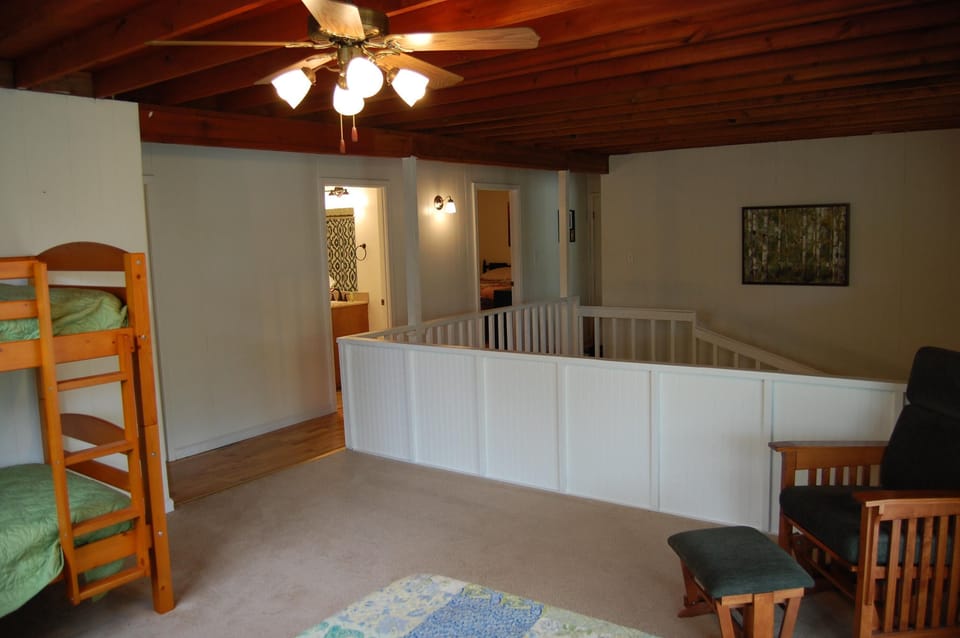 Looking back at the house from loft bedroom.