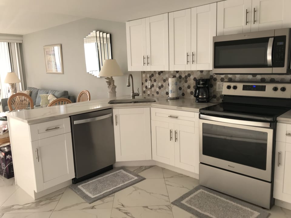 Enjoy the newly remodeled fully equipped kitchen, stainless steel appliances