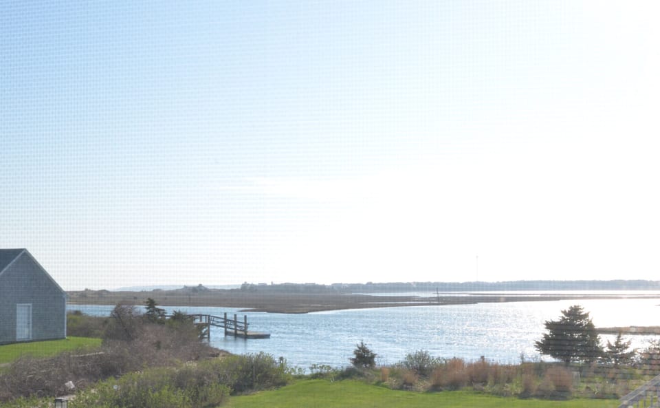 View from sunroom of river and Lewis Pond