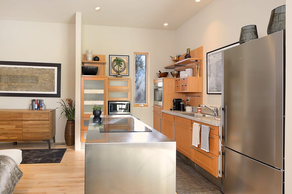 European kitchen with high-end appliances
