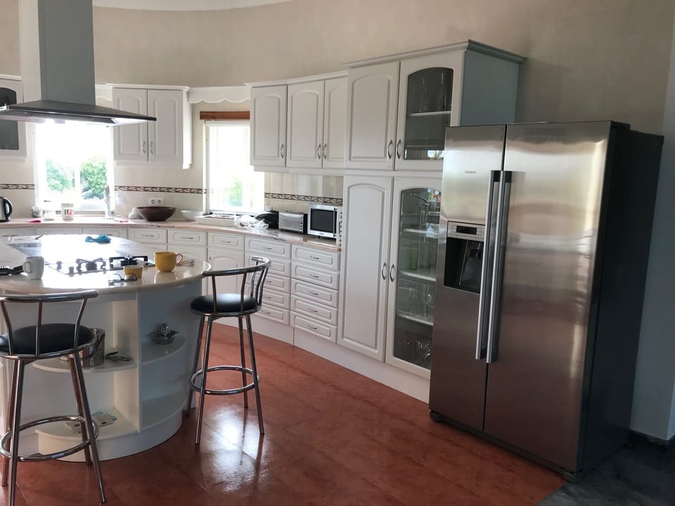 Kitchen with large fridge/freezer