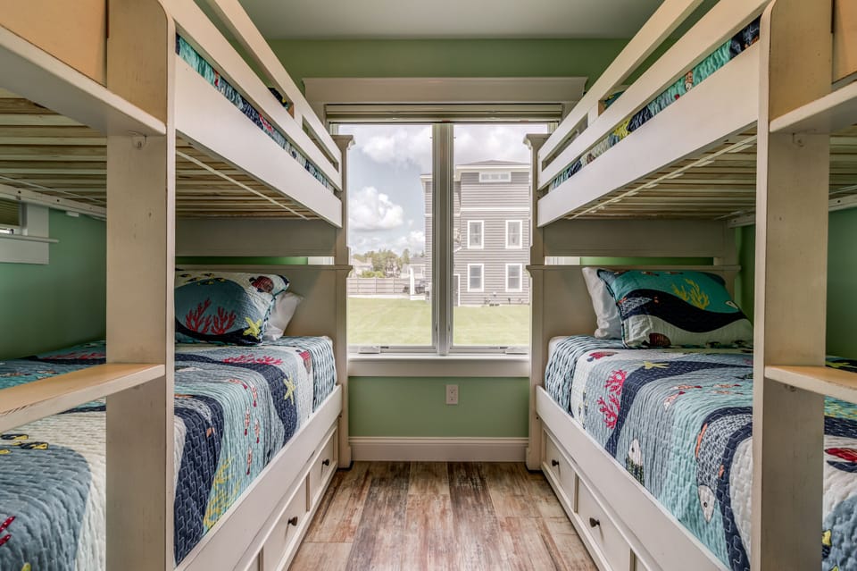 You can decide who gets the top bunk.