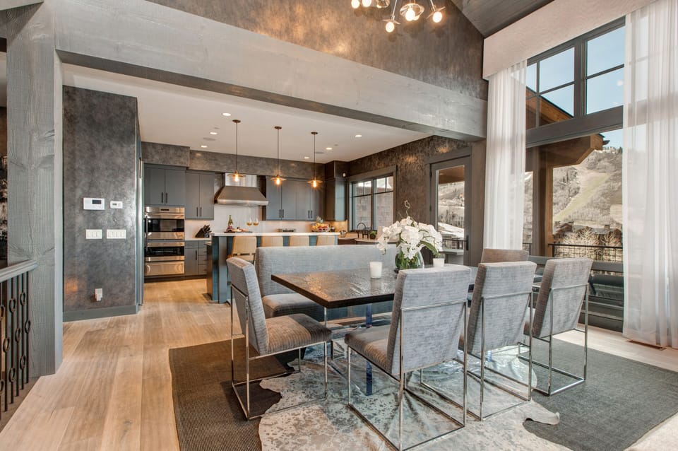 Dining Table Comfortably Accommodates Eight People