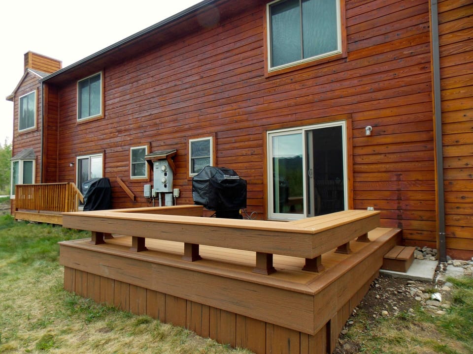 Deck at the back of the house