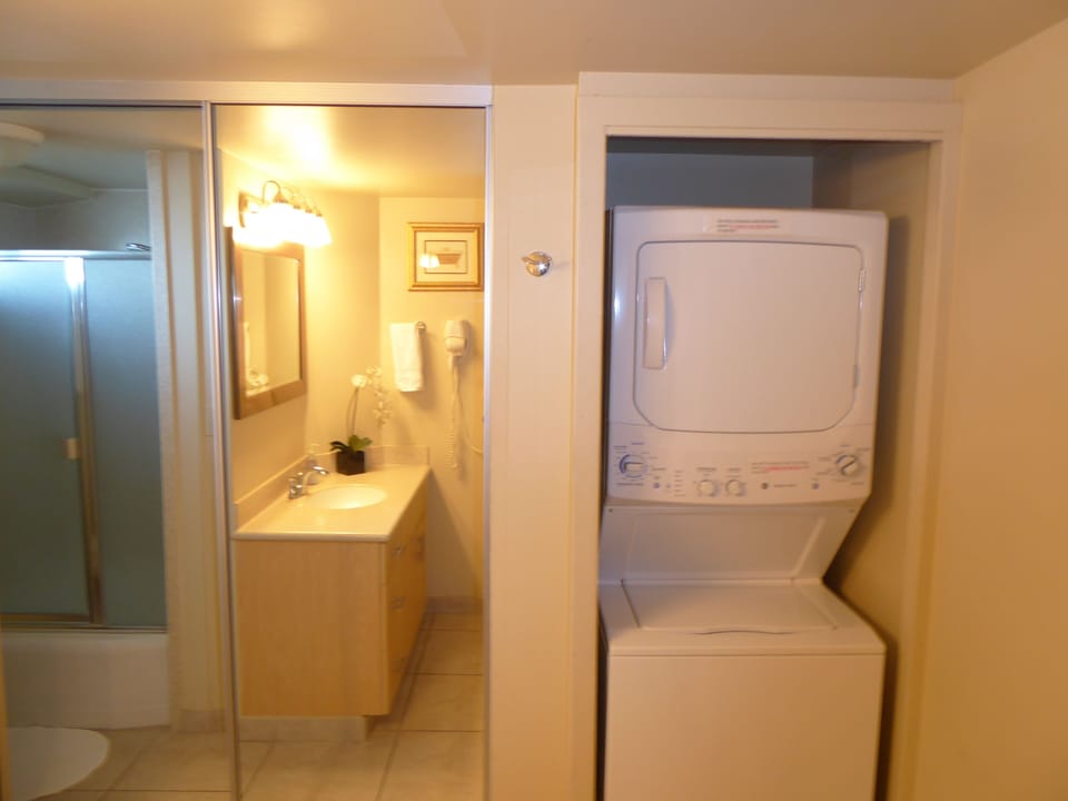 Washer and dryer in bathroom