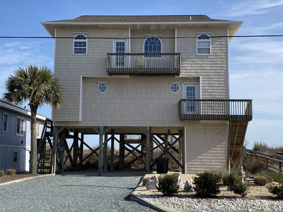 Streetside view of house