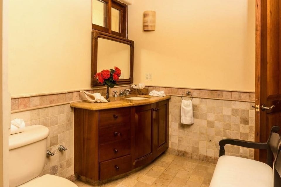 Enjoy the spaciousness and functionality of a well-equipped full bathroom.