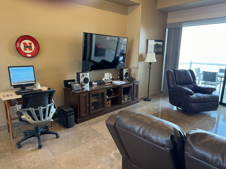 Living Room and Desktop computer