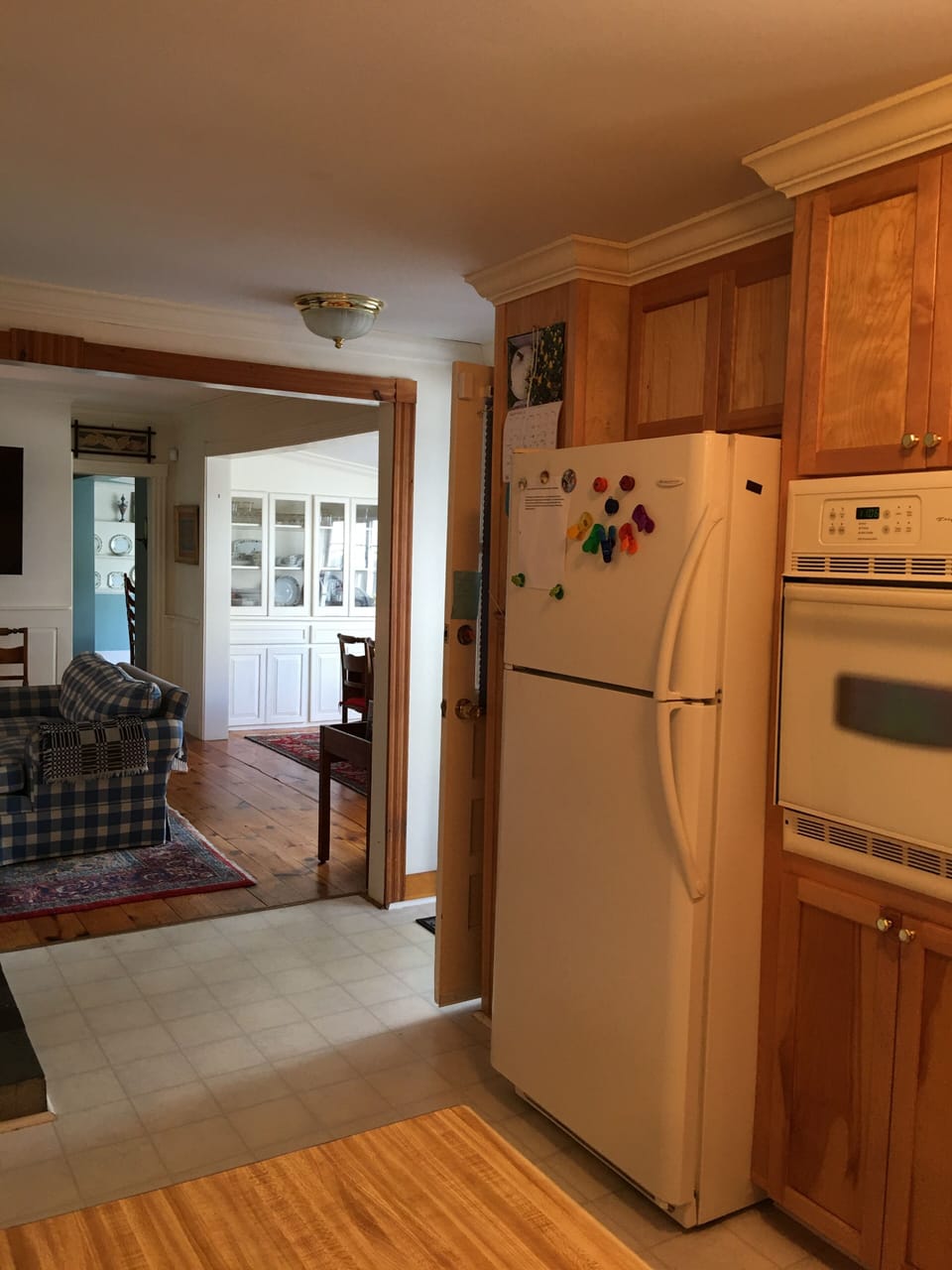 Living room and dining area open to the kitchen