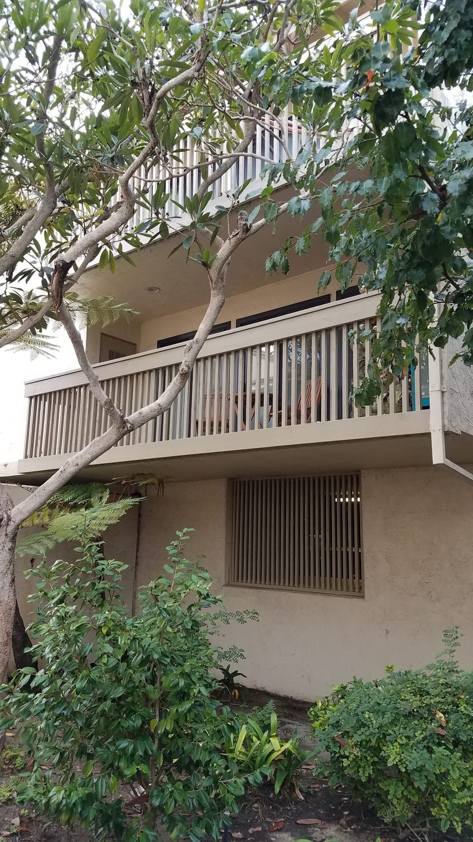 Lush Garden view of both stories from outside, private, quite, calming. storage.