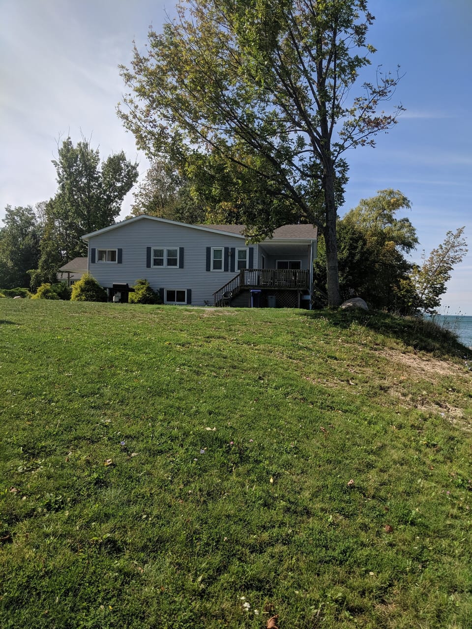 Side view of house and yard