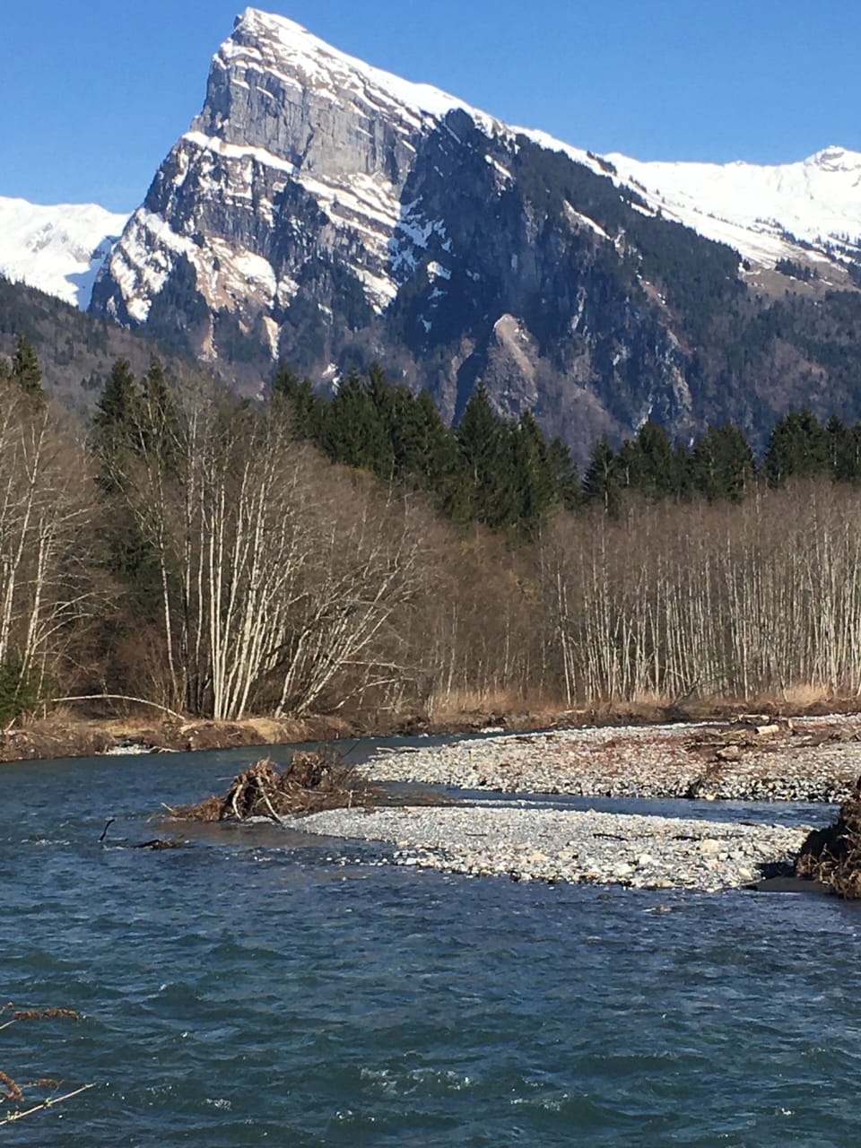 Mount Criou from the River Giffre