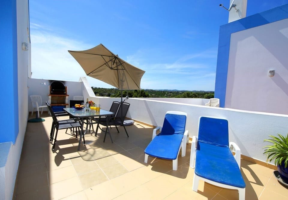 A nice view of BBQ, A La Carte dining and sunbeds on north side of Terrace.