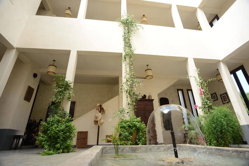 Large covered atrium