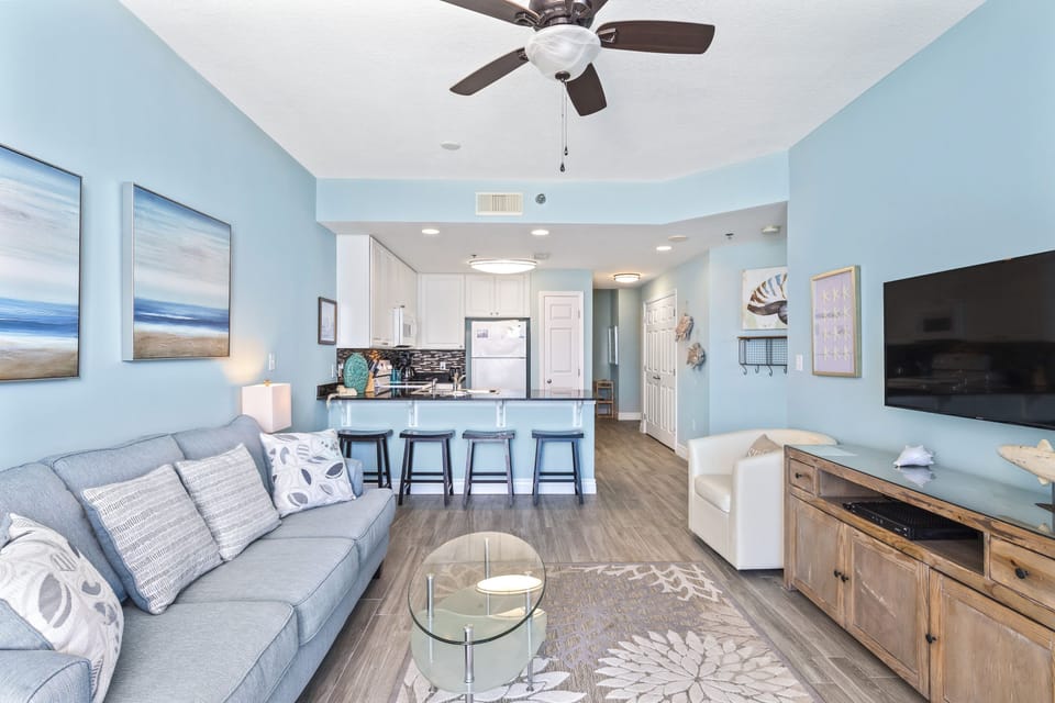 Main living area, flat screen TV