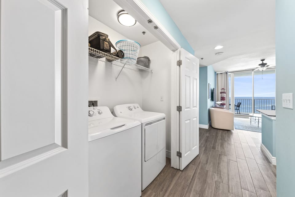 Full size washer and dryer for your use in the condo