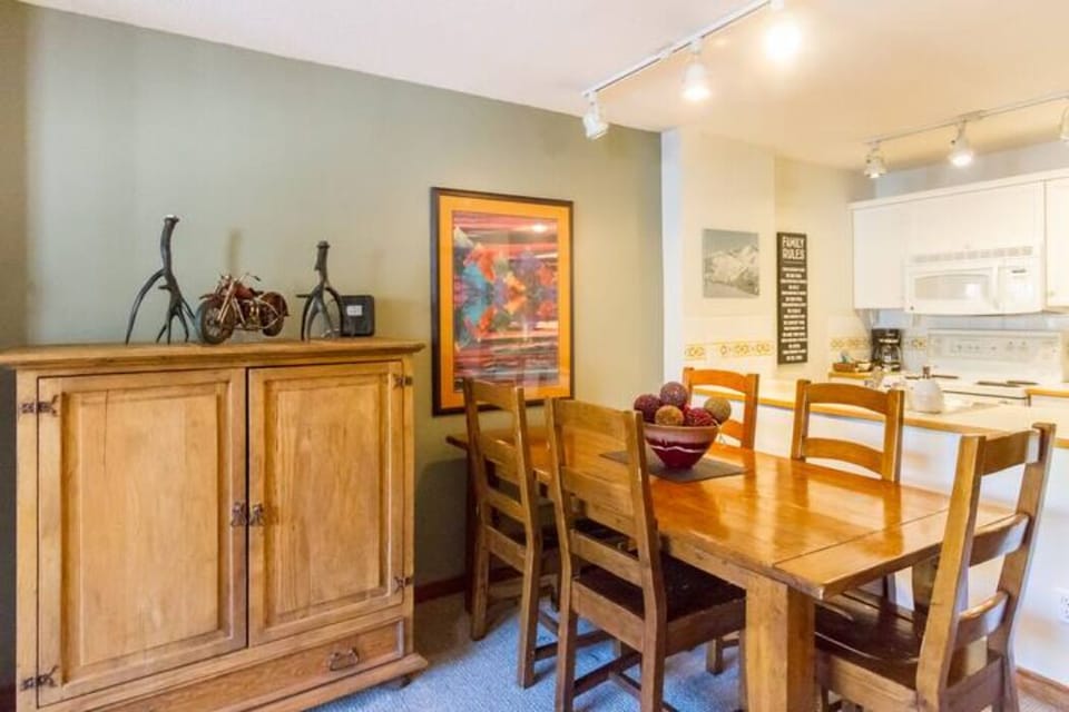 Dinning table fits six-plus for a nice evening meal