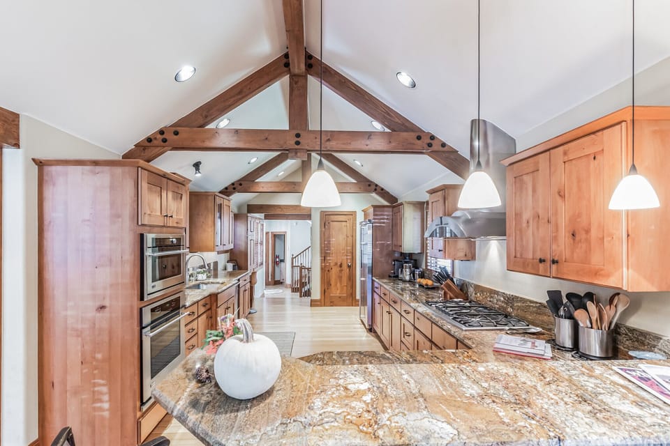 Meticulously appointed kitchen on main floor with all essential supplies