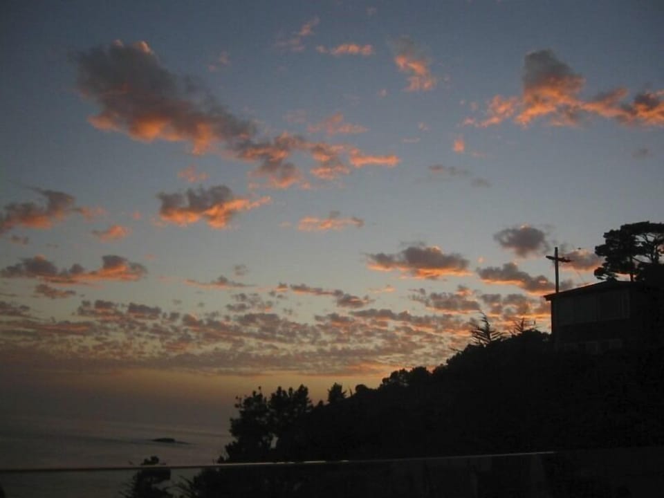 Sunset from deck.