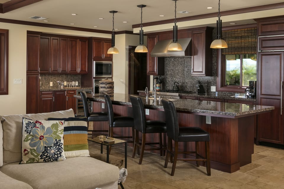 State of the art appliances includes the rare option of a gas stove top. 