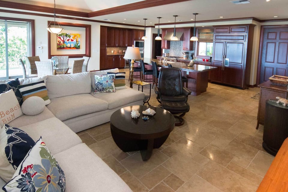 Brand new Kreiss sofa and furniture for family gathers at the end of a long day!