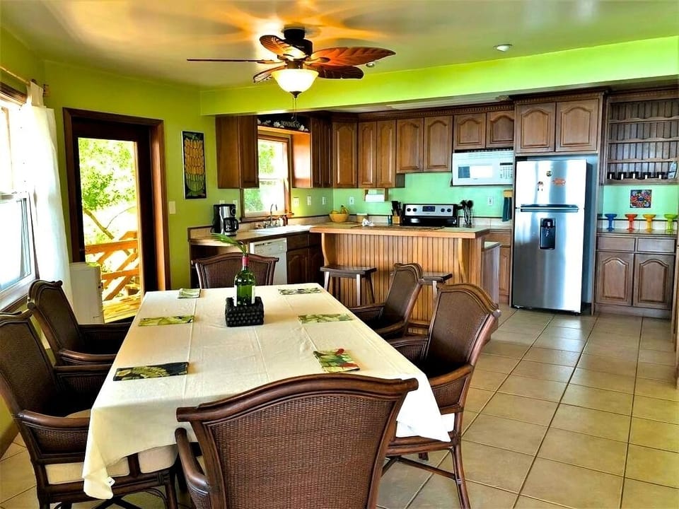 Dining area and kitchen