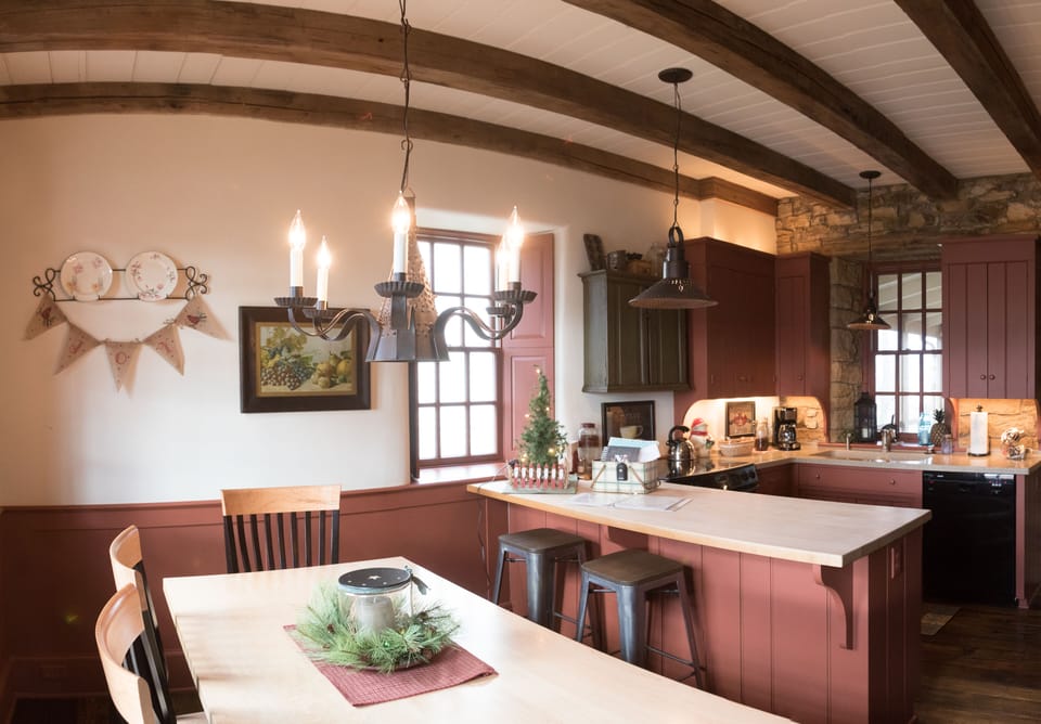 Dining area and kitchen