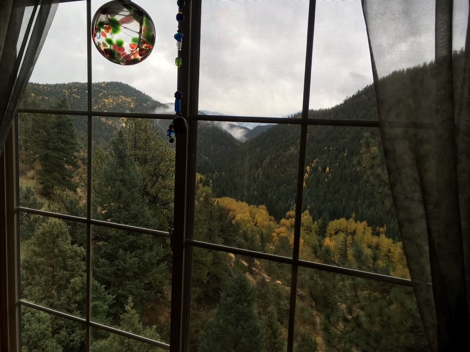 October view of Aspens from our dining window.