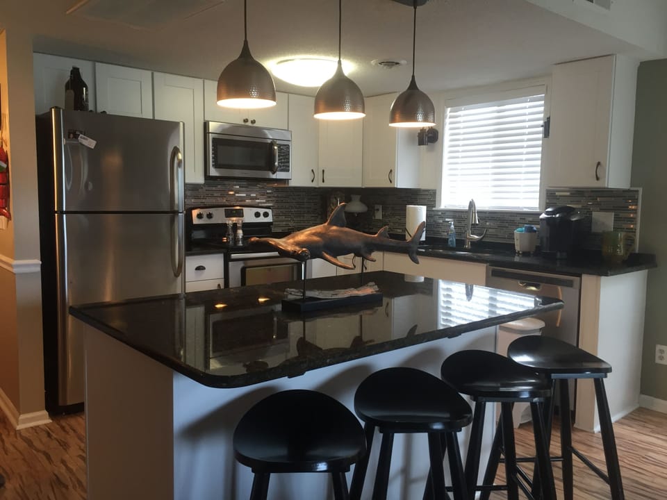 Kitchen view from Living room area