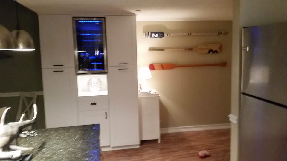 Foyer with Beverage Fridge