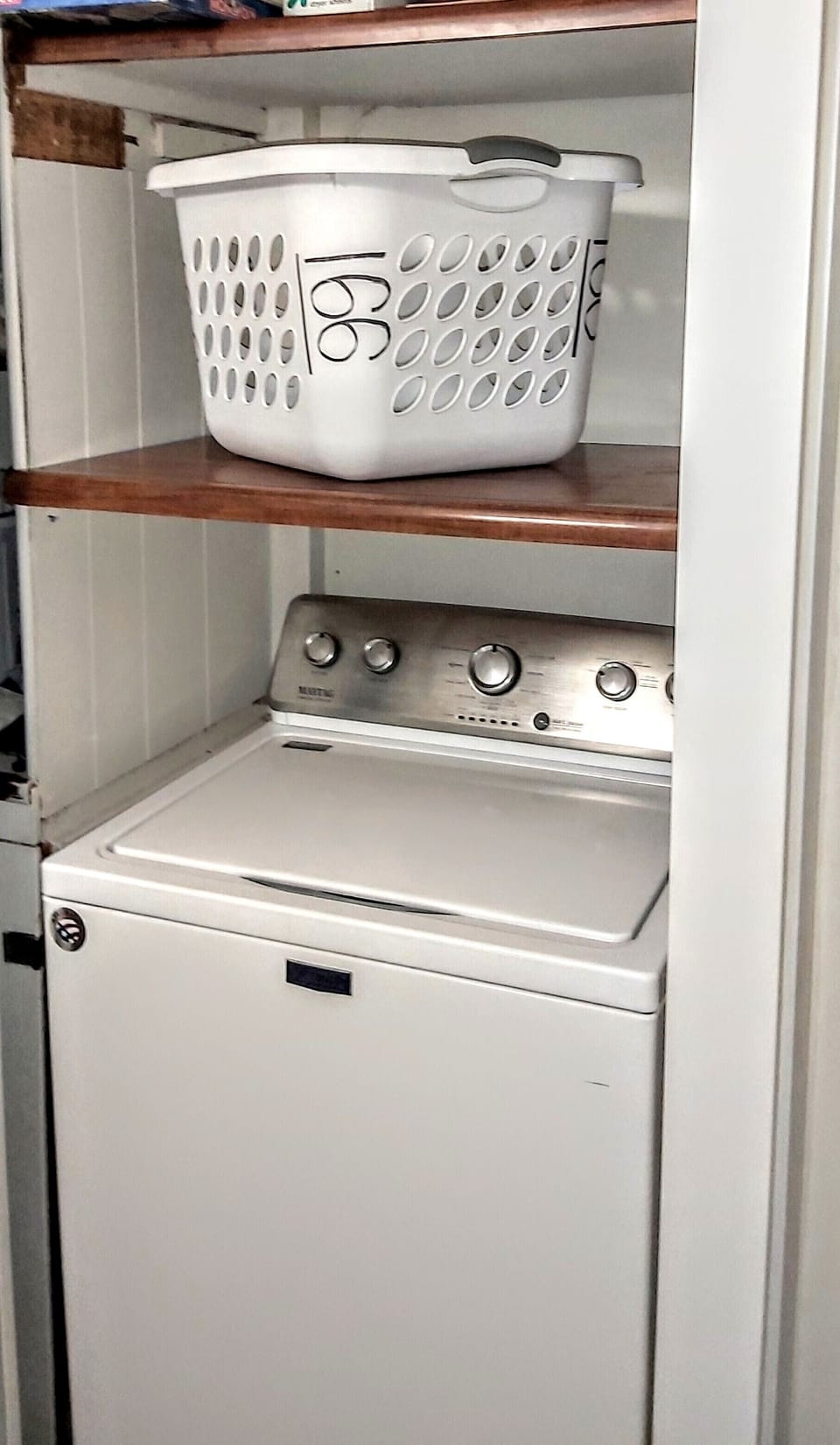Full size washer in our unit for guests use.  No trips to the laundry.