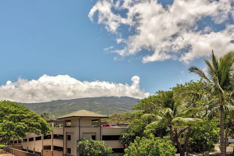 A view of the West Maui mountains from the lanai