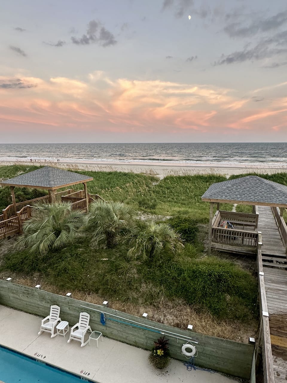 beach view from top deck