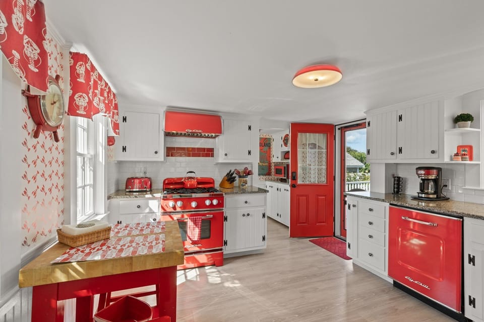 Retro kitchen recently featured in Chatham Living by the Sea Magazine