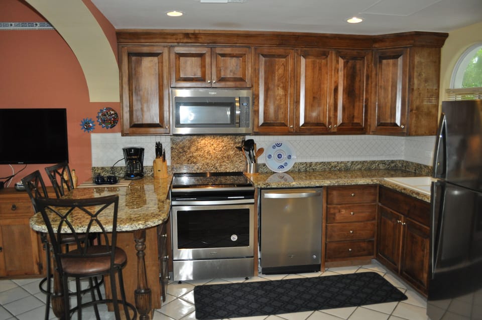 new kitchen with new appliances 