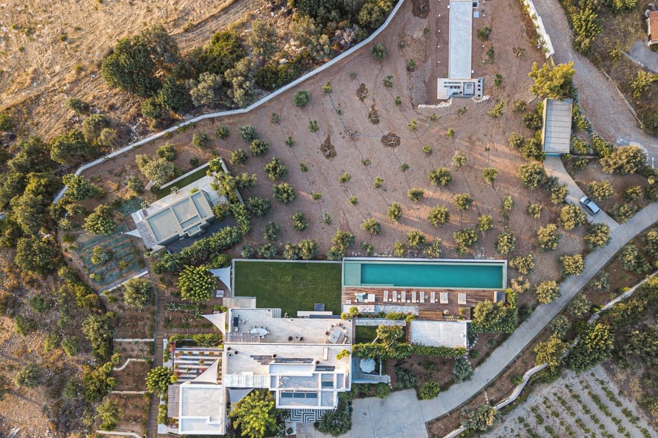 Birds eye capture of the villa