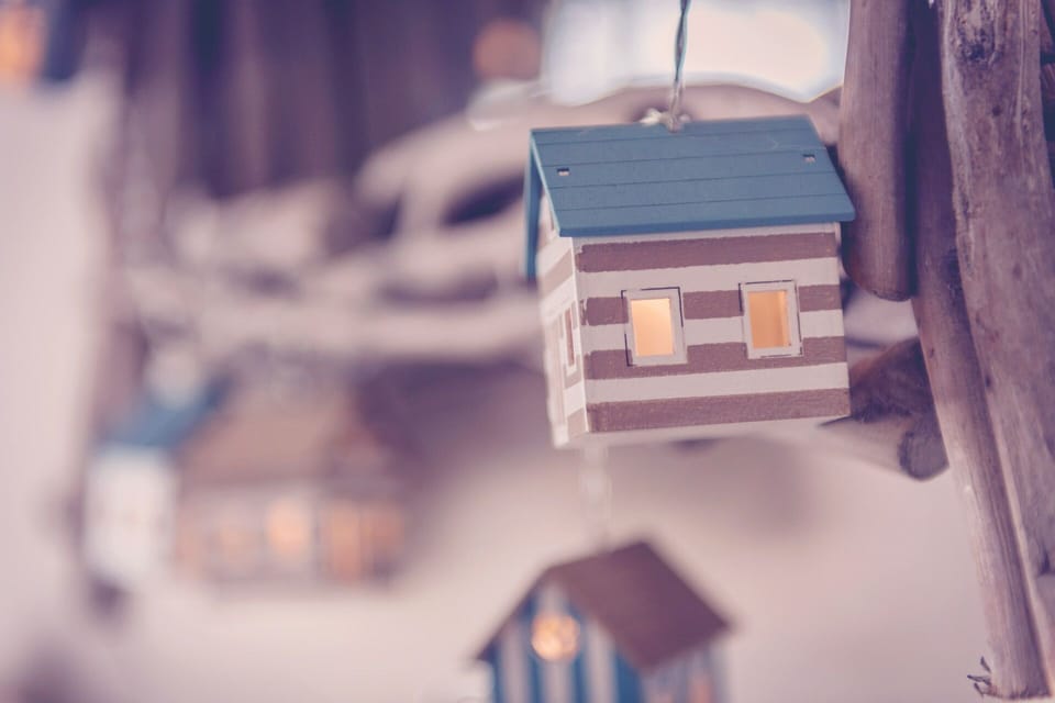 Beach huts.