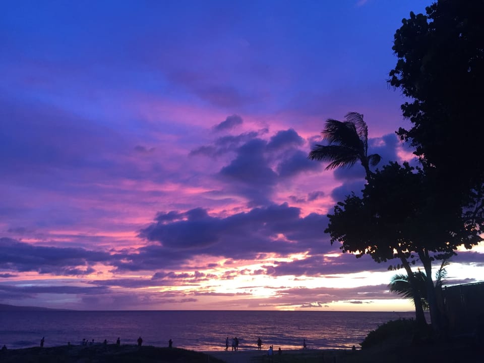 Tonight the sunset was an amazing pink....