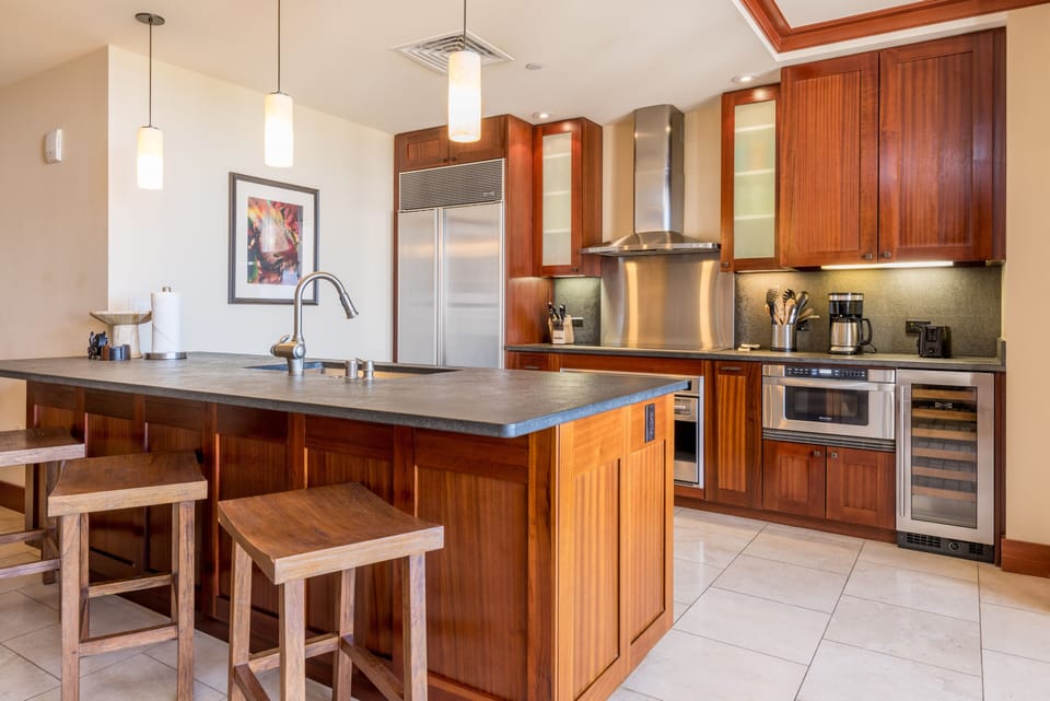 Cook delicious meals in this gourmet kitchen.