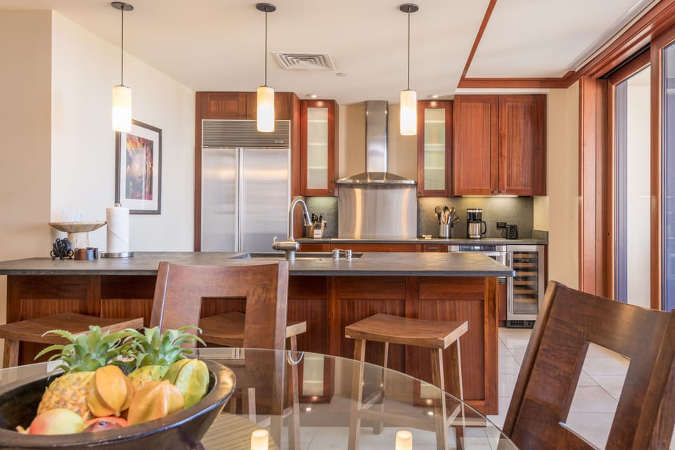 Open concept living area allows families to interact with one another.