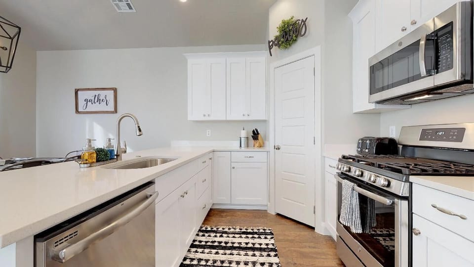 Fully stocked gourmet kitchen