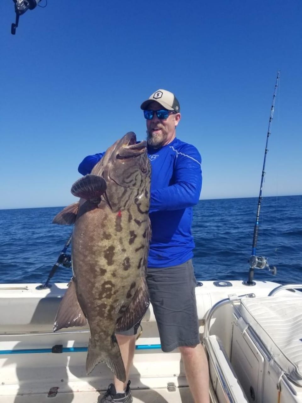 Grouper caught in front of Sand Pebble casitas