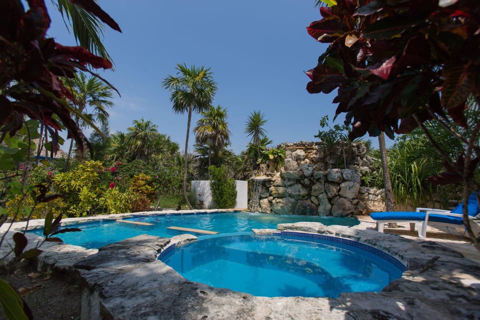 Pool and waterfall