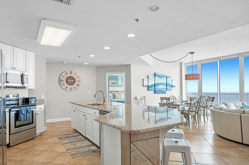 Spacious kitchen area