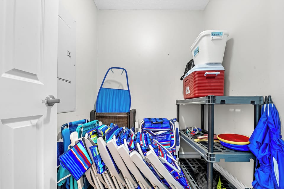 Beach storage closet!